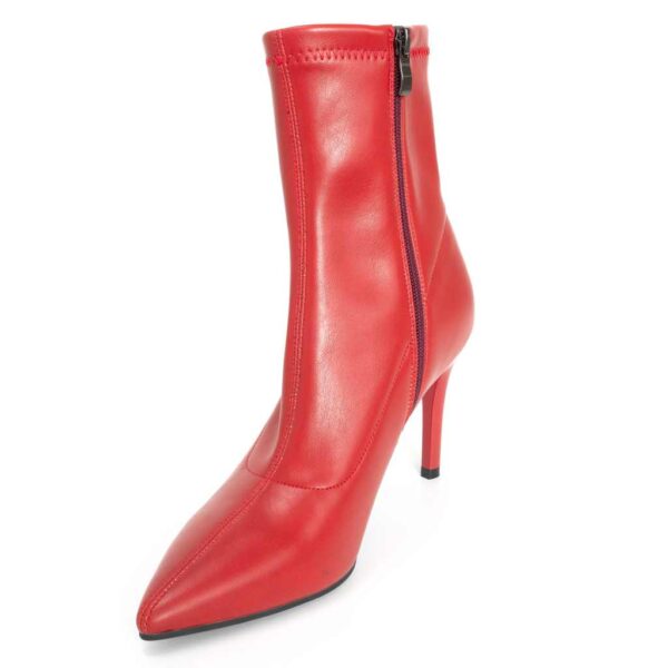 YZY wholesale OEM Women Red Stretch PU high heel boots