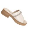 YZY wholesale OEM Women beige microfiber leather slippers