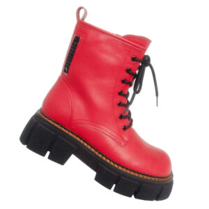 YZY Wholesale Red martin boots for women with PU leather