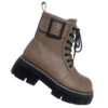 YZY Wholesale Grey PU martin boots for women