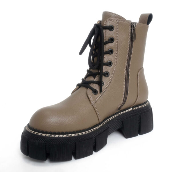 YZY Wholesale Grey PU martin boots for women