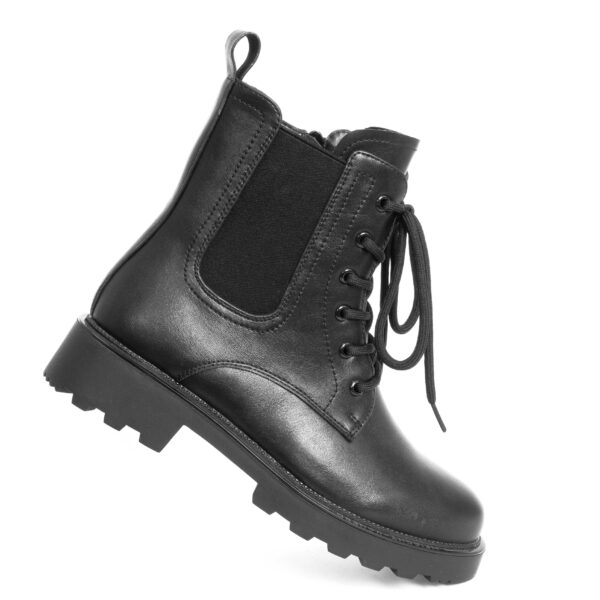 YZY Wholesale women Black PU ankle Work boots