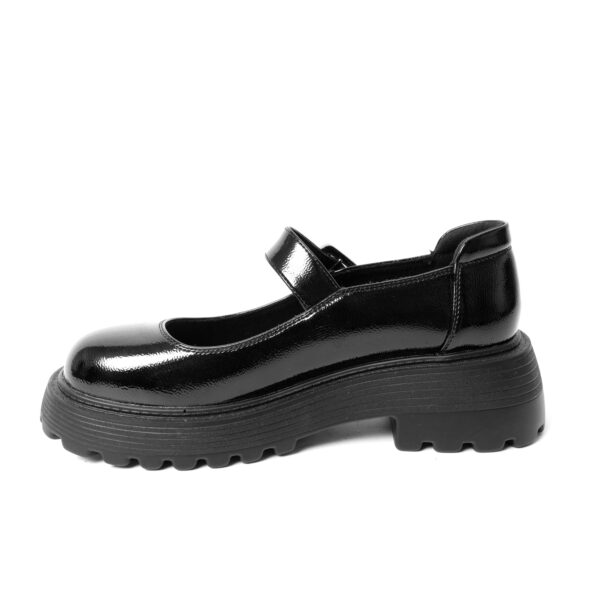 Wholesale black patent leather dress and flat shoes for women