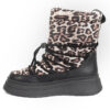 women leopard boots with PU and nylon