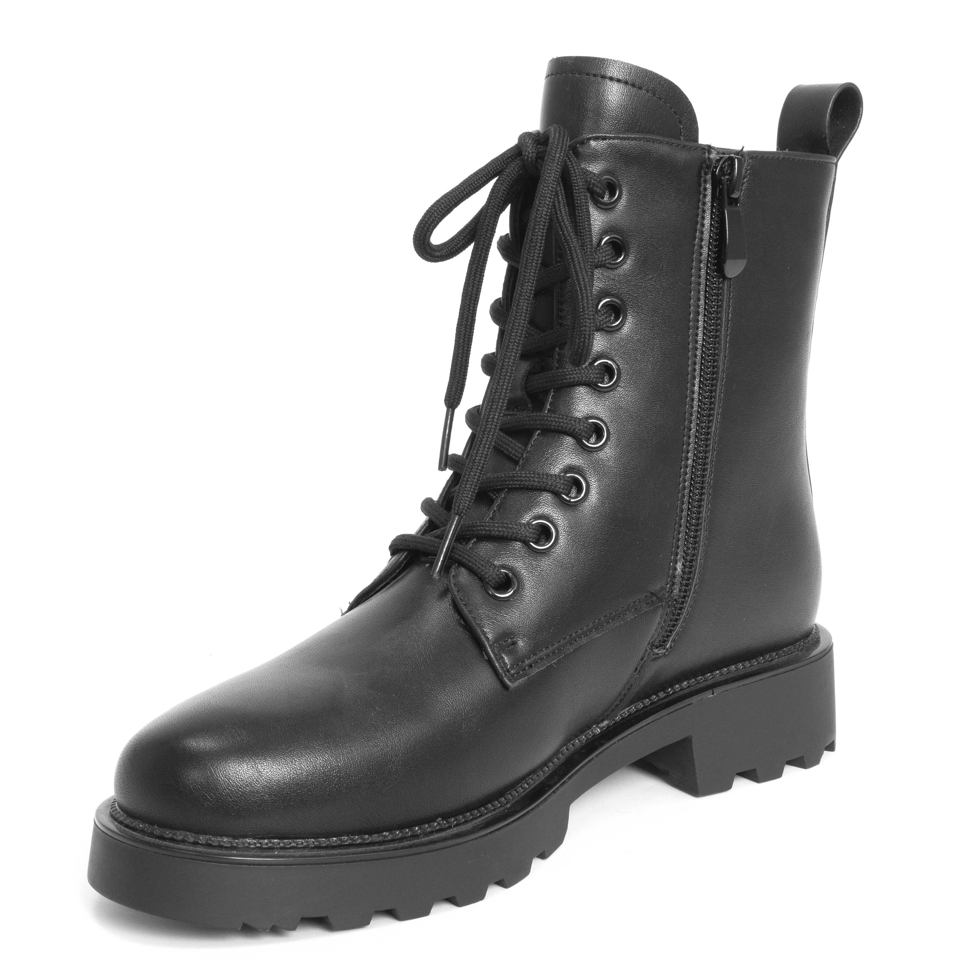 main picture of women ankle black PU boots