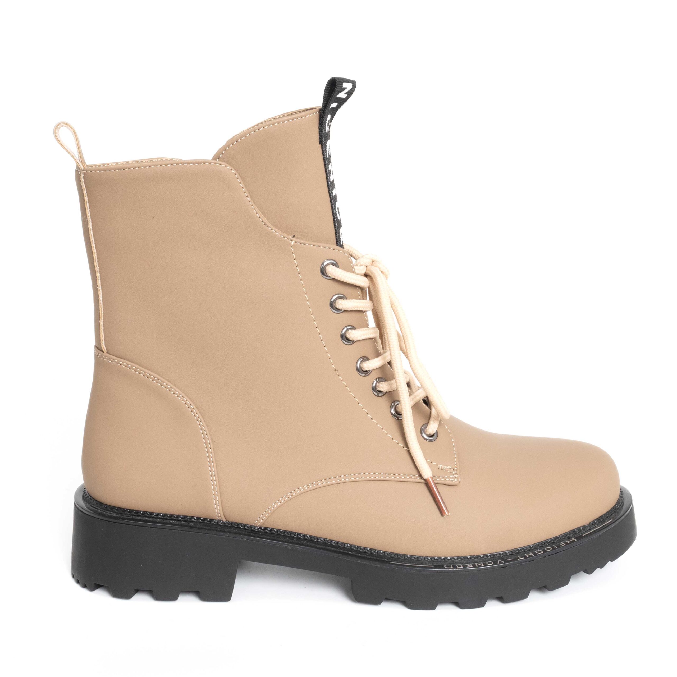 YZY Wholesale women Apricot Silk Ankle Work boots