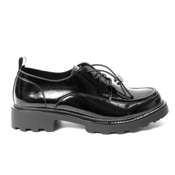 Wholesale black patent leather dress and flat shoes for women