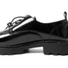 Wholesale black patent leather dress and flat shoes for women