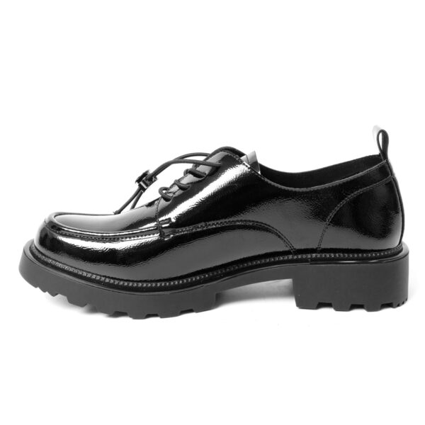 Wholesale black patent leather dress and flat shoes for women