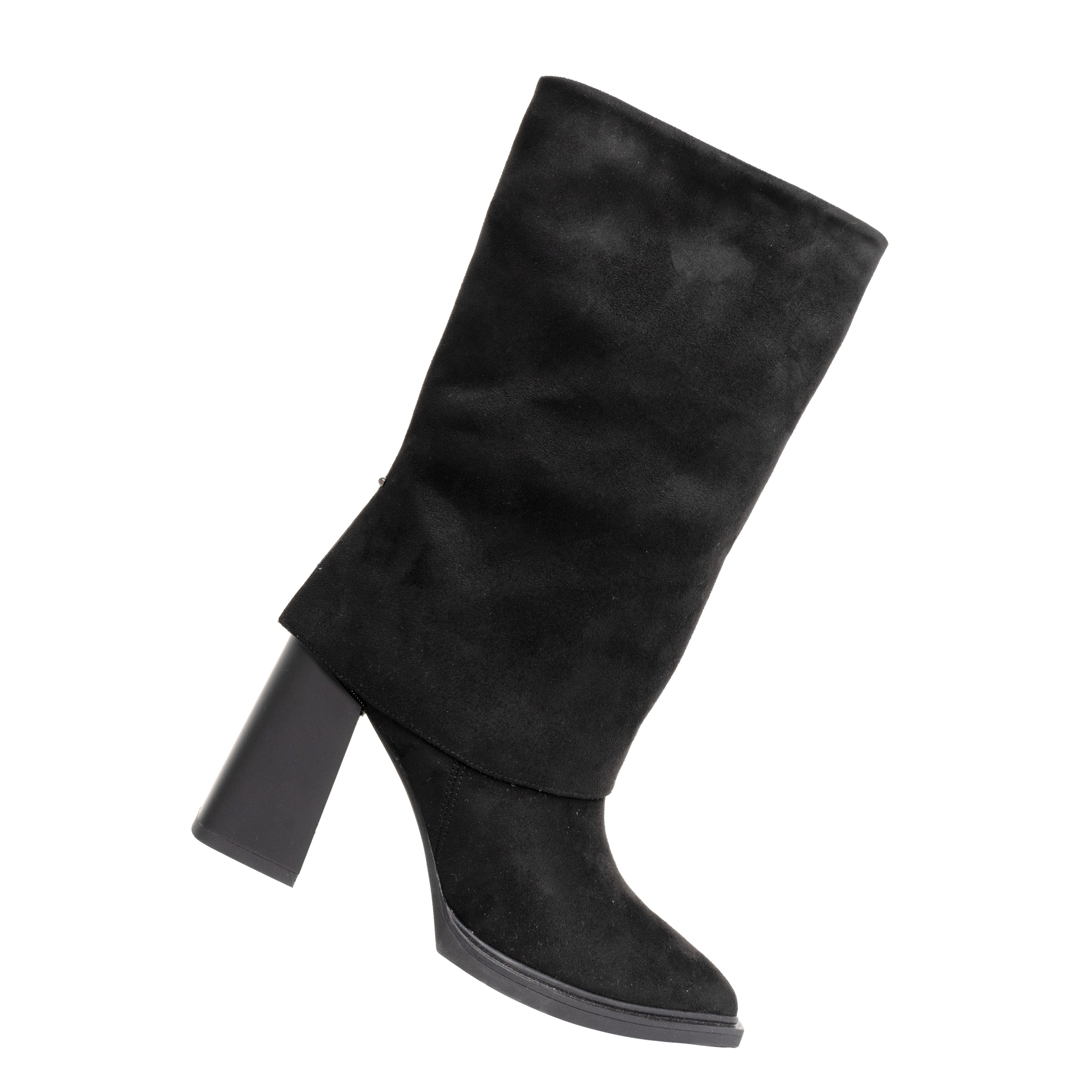 YZY Wholesale women Black knee high boots with Microfiber