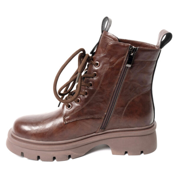 YZY Wholesale women burgundy casual boots with PU leather