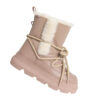 women snow boots with PU and Synthetic fur