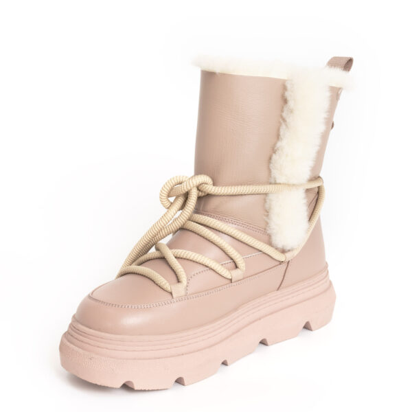 women snow boots with PU and Synthetic fur