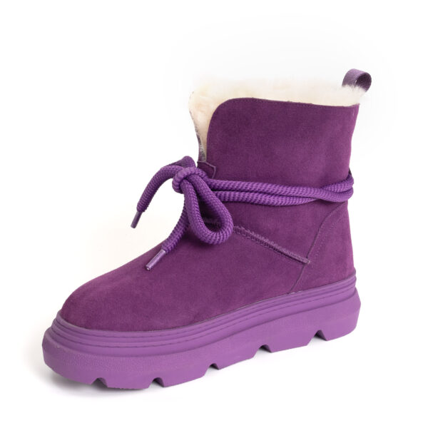 YZY wholesale best women snow boots with fur and genuine leather