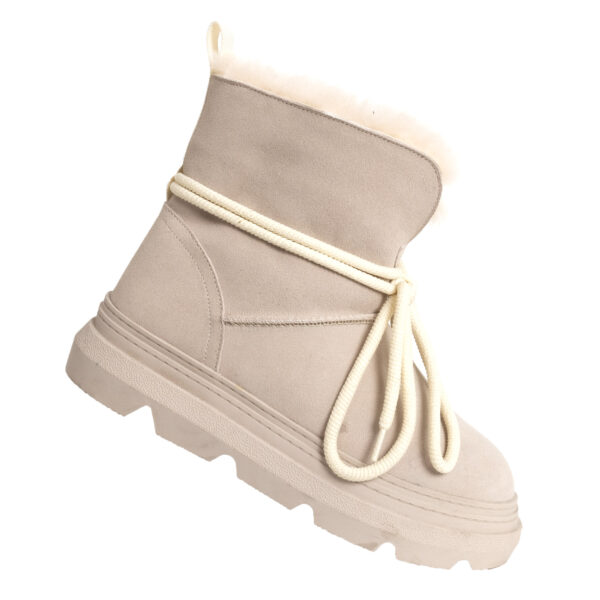 YZY wholesale best women snow boots with fur and genuine leather