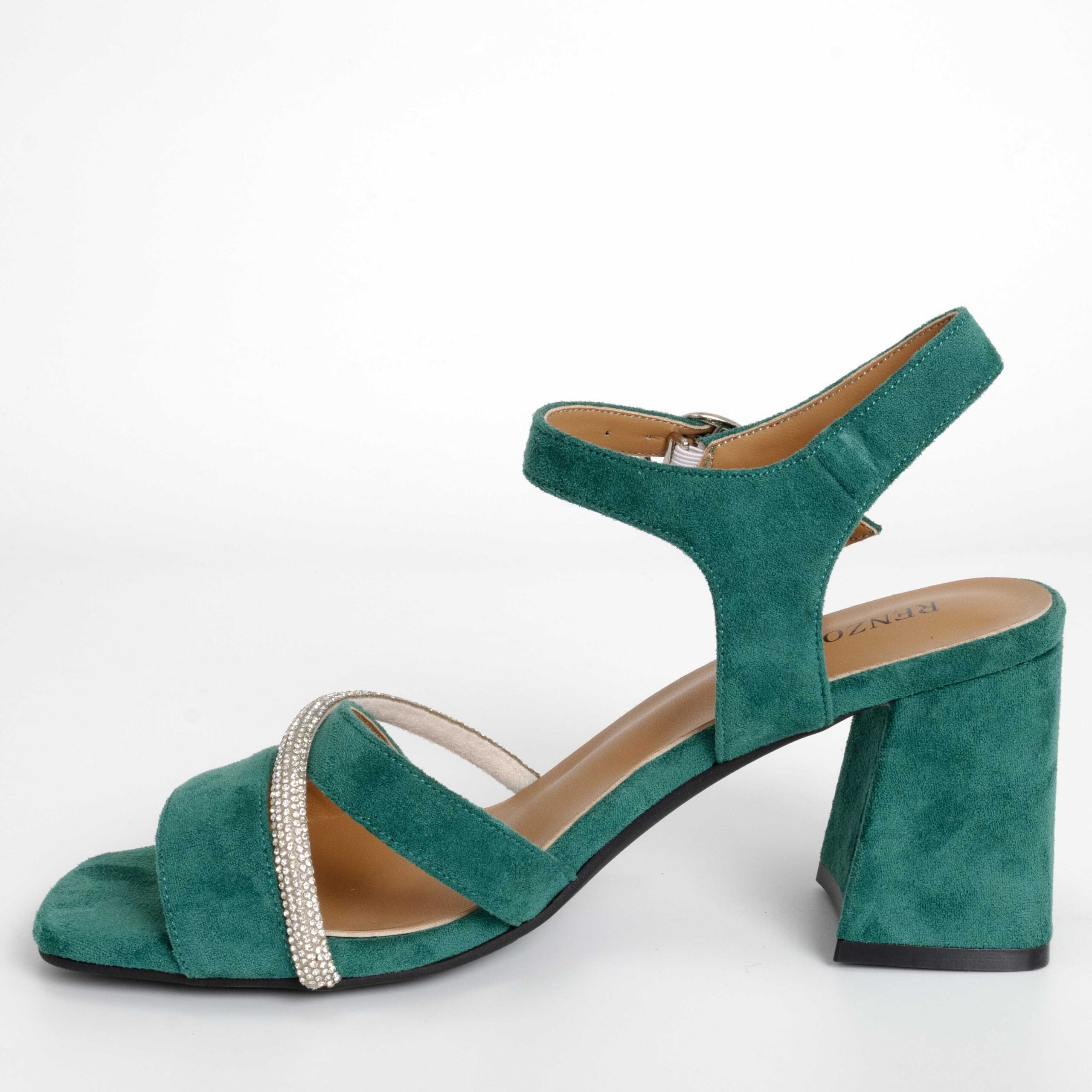 YZY wholesale OEM Women Green Genuine leather High heel Pumps