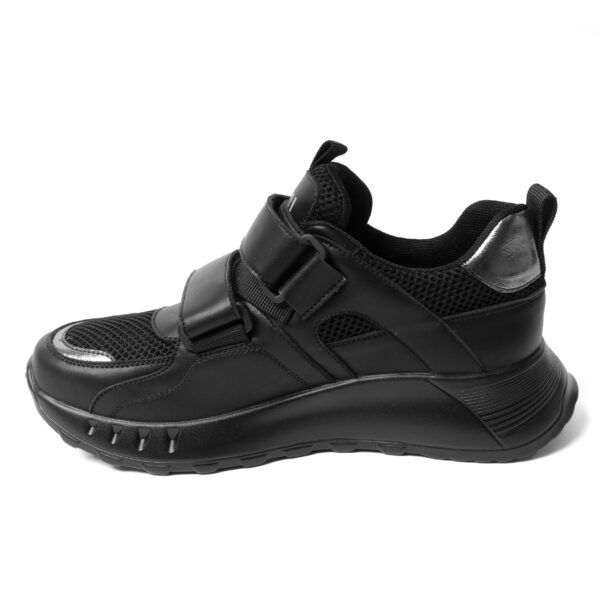 YZY Wholesale women Black sports and casual shoes with microfiber leather