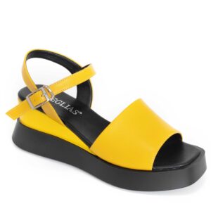 women platform sandals with microfiber leather