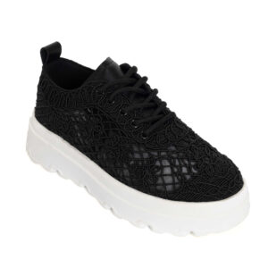 YZY Wholesale women Black sports and casual shoes with Knit