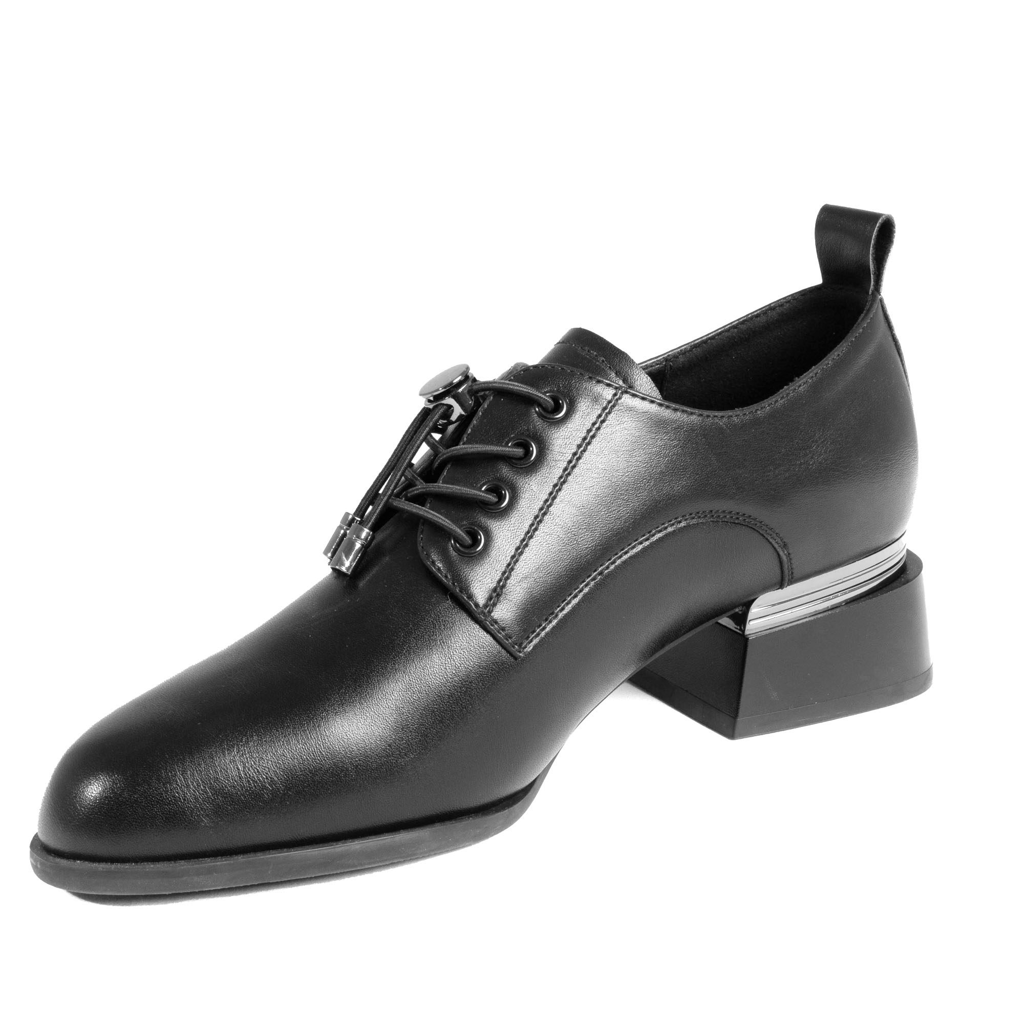 Wholesale black microfiber leather dress and flat shoes for women