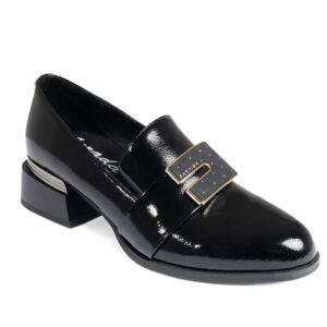 Wholesale black patent leather dress and flat shoes for women