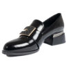 Wholesale black patent leather dress and flat shoes for women