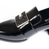 Wholesale black patent leather dress and flat shoes for women