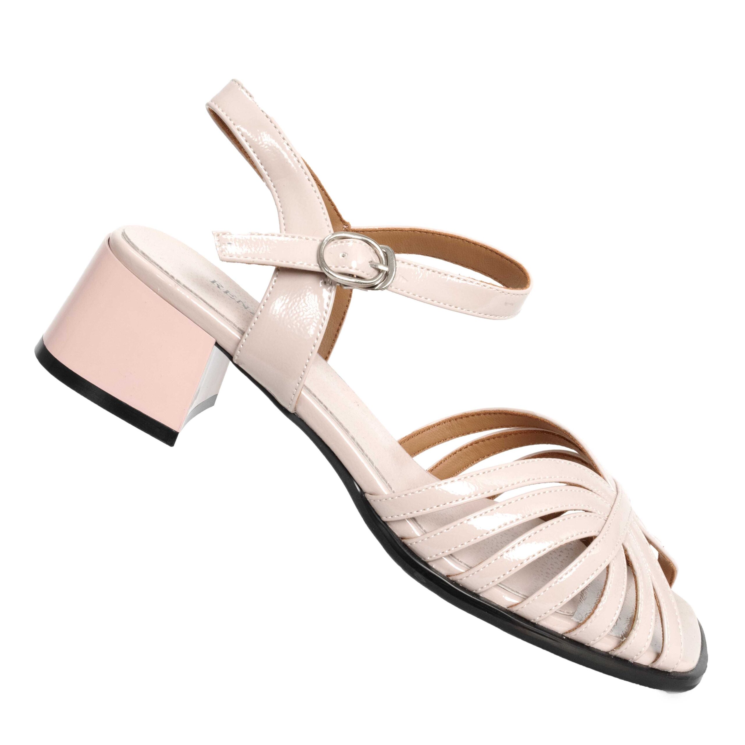 Sandals for women with pink patent leather