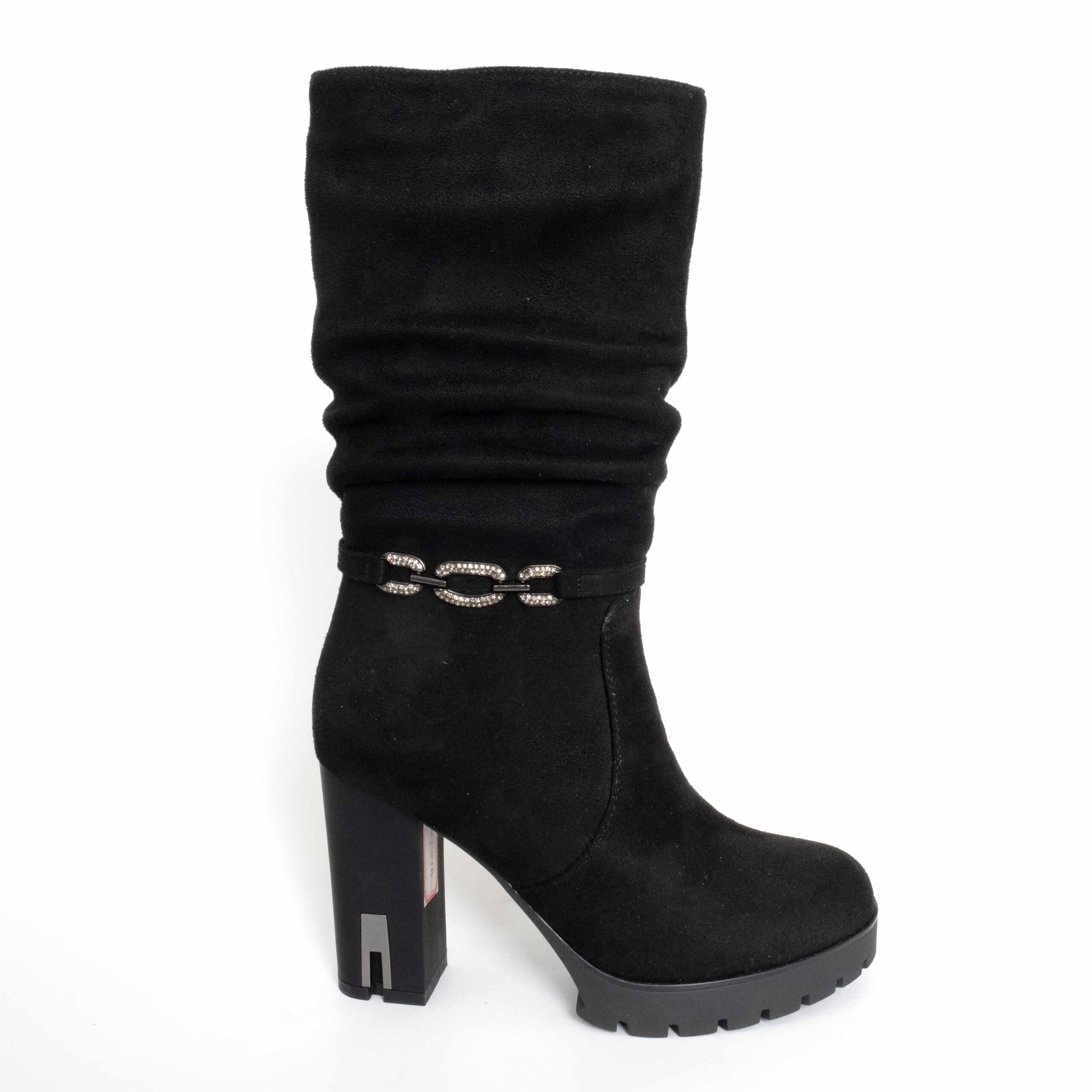 YZY Wholesale knee high boots for women with black microfiber