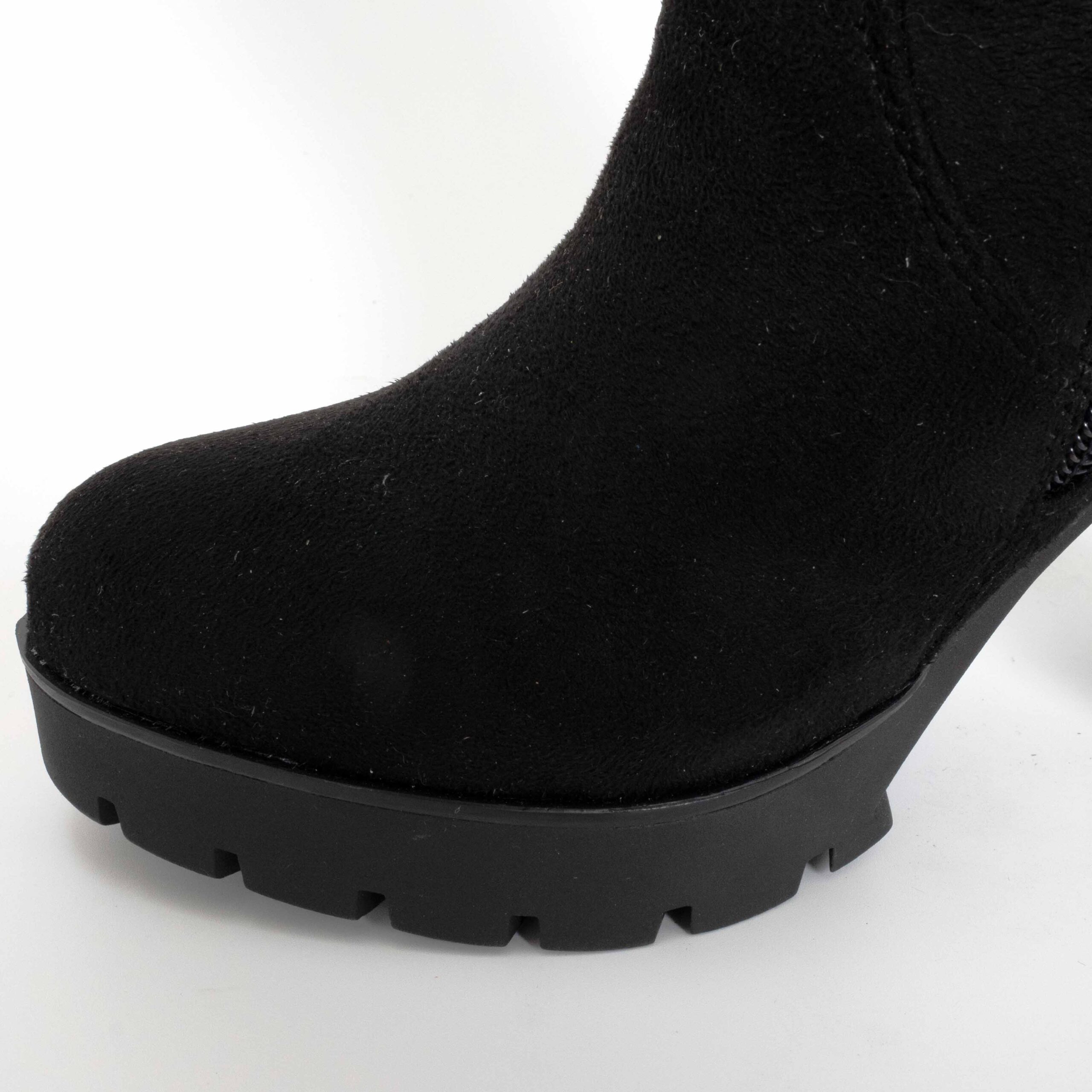 YZY Wholesale knee high boots for women with black microfiber