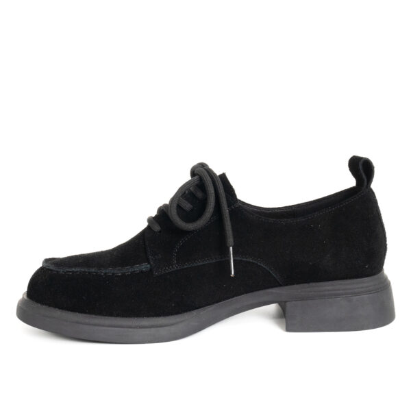 women black flat shoes with cow suede