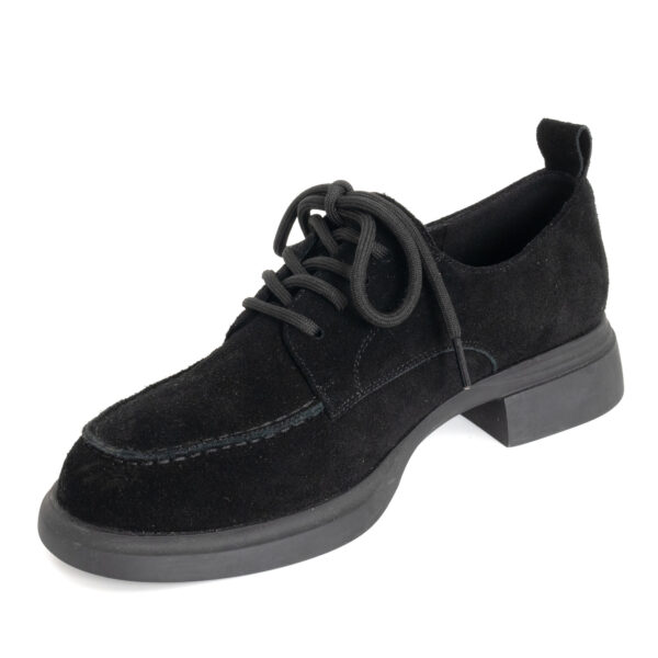 women black flat shoes with cow suede