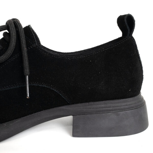 women black flat shoes with cow suede