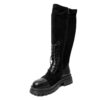 YZY Wholesale knee high boots for women with black microfiber