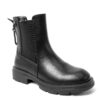 Chelsea boots for women with black PU leather