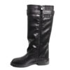 black knee high boots for women with new PU leather