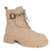 YZY Wholesale women work boots with beige genuine leather