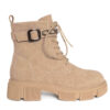 YZY Wholesale women Martin boots with beige genuine leather