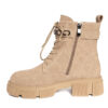 YZY Wholesale women Martin boots with beige genuine leather