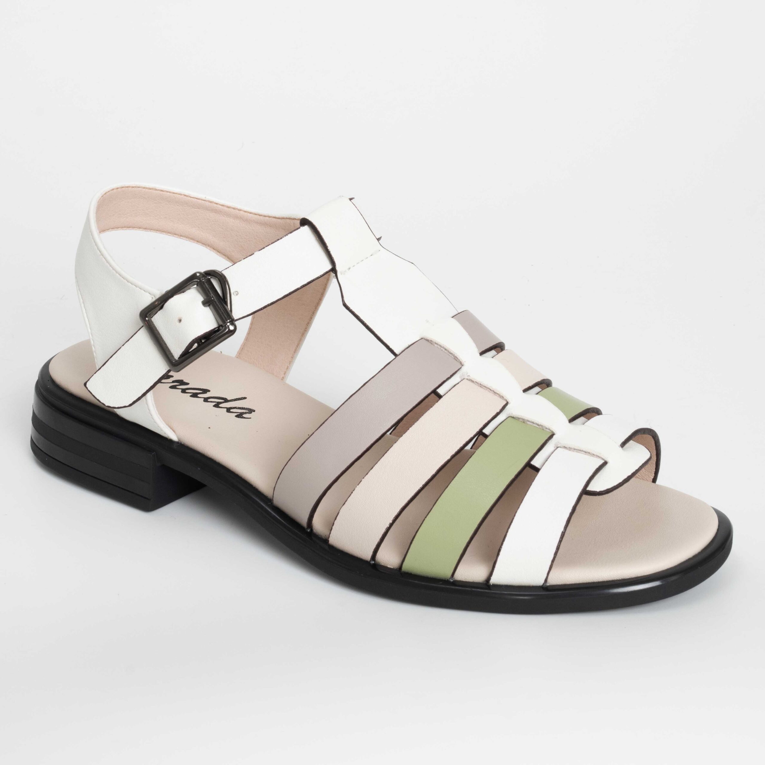 women platform sandals with microfiber leather