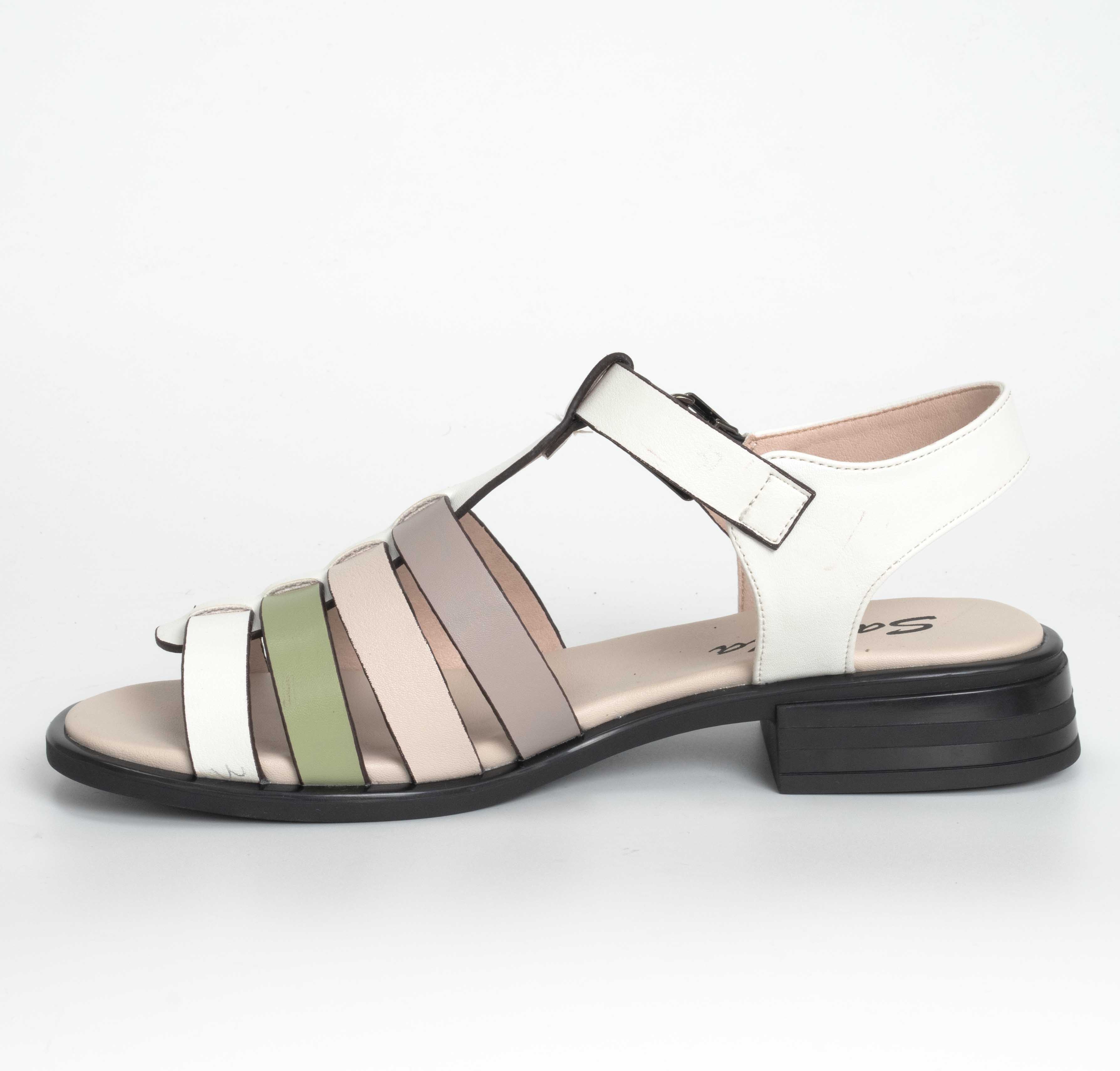 women platform sandals with microfiber leather