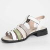 women platform sandals with microfiber leather