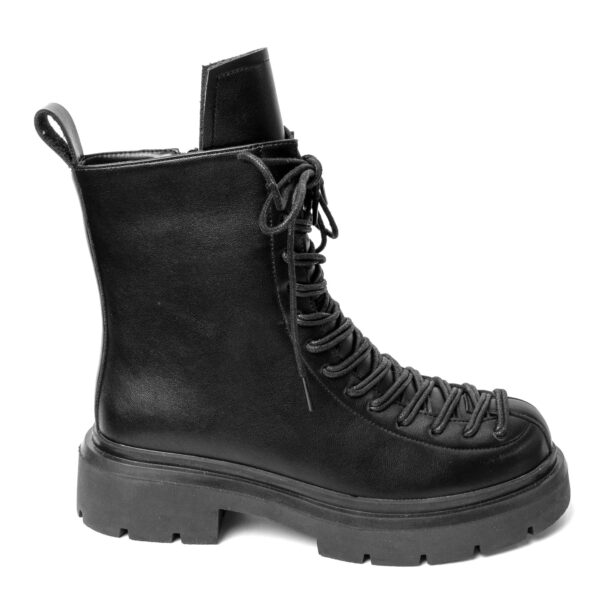 YZY Wholesale women black casual boots with PU leather