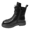 YZY Wholesale women black casual boots with PU leather