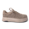 YZY Wholesale women taupe casual and sports shoes with genuine leather