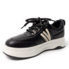 YZY Wholesale women black and white sports and casual shoes with PU leather