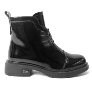 YZY Wholesale women Black Work and Ankle casual boots with patent leather