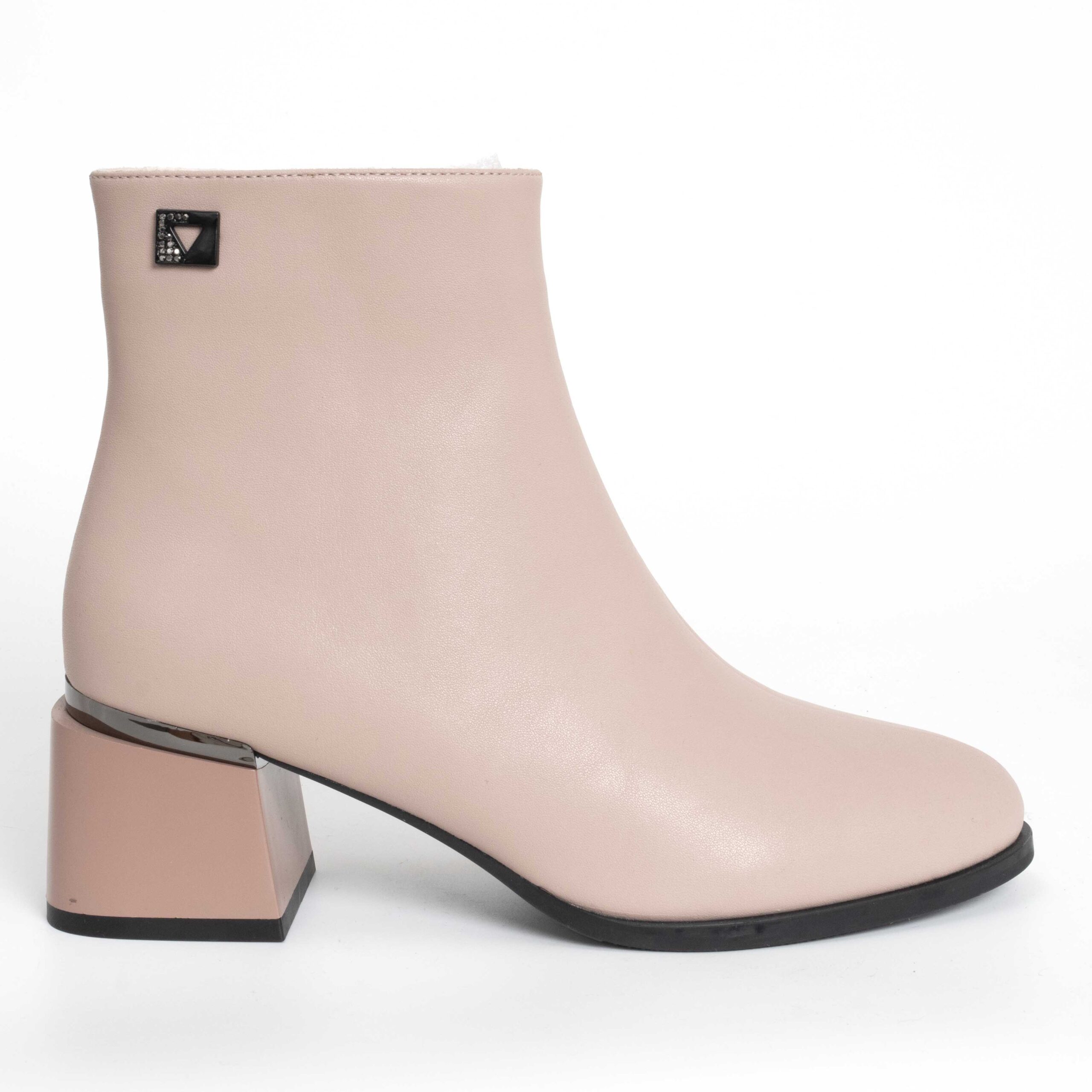 YZY Wholesale women Pink PU leather heeled boots