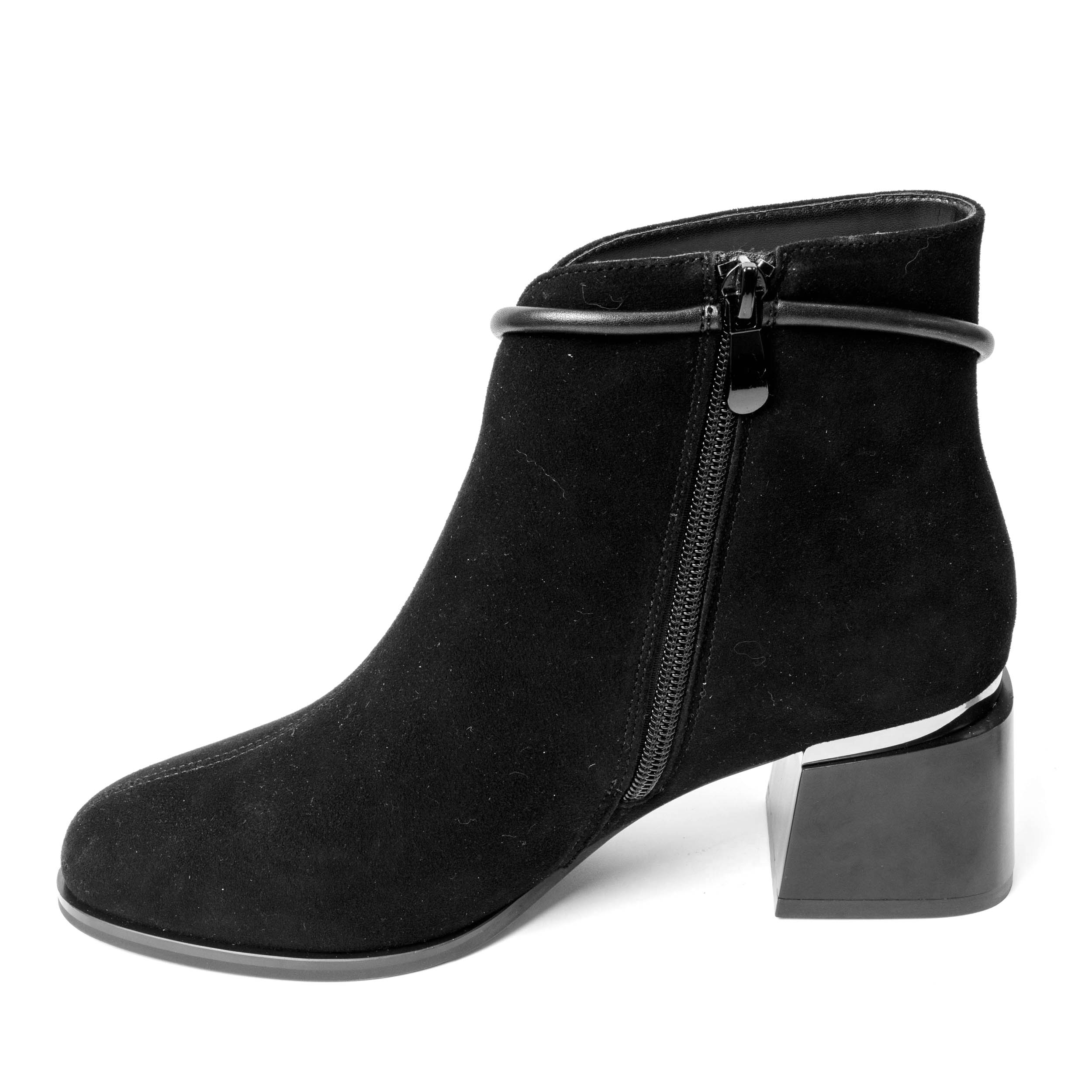 YZY Wholesale women Black ankle Heeled boots with microfiber