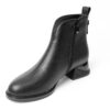 YZY Wholesale women Black heeled boots with PU leather